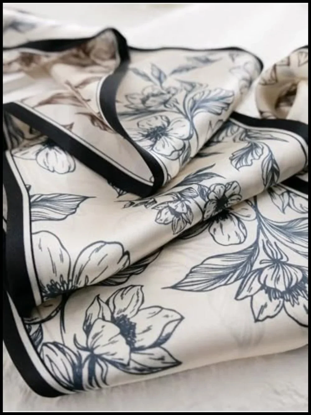 100% Silk Long Oblong Scarf Shawl Hair Wrap Gift